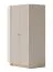 Eckkleiderschrank Sampont 02, Beige / Eiche hell, 195 x 95 x 95 cm, mit 10 Fächern und 2 Kleiderstangen, ABS-Kanten, stabil und langlebig