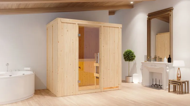 Sauna Giulia 07, 68 mm Wandstärke - 196 x 118 x 198 cm (B x T x H)