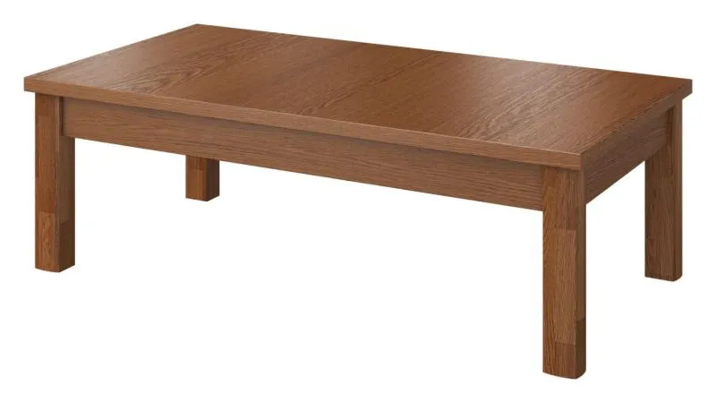 Wohnzimmertisch Eiche teilmassiv Farbe: Walnuss 40x120x70 cm Abbildung