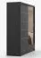 Schiebetürenschrank / Kleiderschrank mit Spiegel Schwarz | Lusatian 26 | 218 x 203 x 61 cm | 2 Türen | 3 Schubladen | 12 Fächer | viel Stauraum