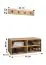 Modernes Schuhregal mit Garderobe Tödi 04, Farbe: Weiß matt - Abmessungen: 40 x 84 x 42 cm (H x B x T), mit vier Fächern und vier Haken