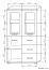 Vitrine Cikupa 25, Farbe: Nuss / Ulme - Abmessungen: 160 x 90 x 40 cm (H x B x T)