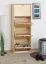 Schuhschrank Kiefer Vollholz massiv natur Junco 211 - Abmessung: 150 x 58 x 30 cm (H x B x T) 