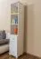 Bücherregal Kiefer massiv Vollholz weiß lackiert B005 - Abmessung 190 x 40 x 42 cm (H x B x T)