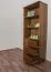 Bücherregal Kiefer massiv Vollholz Eichefarben B002 - Abmessung 190 x 80 x 42 cm (H x B x T)