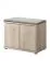 Sitzbank / Schuhschrank mit Sitzkissen Bratteli 14, Farbe: Eiche Sonoma - Abmessungen: 53 x 60 x 32 cm (H x B x T)