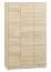 Drehtürenschrank / Kleiderschrank Mochis 01, Farbe: Sonoma Eiche hell inklusive 3 Farbeinsätzen - Abmessungen: 200 x 120 x 50 cm (H x B x T), mit 3 Türen, 2 Schubladen und 6 Fächern