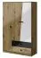 120 cm breiter Kleiderschrank mit 3 Türen, 6 Fächern und 2 Schubladen | Farbe: Eiche | Tiefe: 50 cm Abbildung