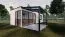 Terrassenüberdachung L 01, Dach: 16 mm Polycarbonat klar, Grundfläche: 10,71 m² - Abmessungen: 350 x 306 cm (B x L)