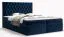 Doppelbett mit weichen Veloursstoff Pirin 69, Farbe: Blau - Liegefläche: 160 x 200 cm (B x L)