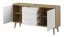Kommode Maryhill 06, Farbe: Eiche Riviera / Weiß - Abmessungen: 83 x 160 x 40 cm (H x B x T)