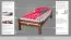 Einzelbett "Easy Premium Line" K1/1n, Buche Vollholz massiv Dunkelbraun - Maße: 90 x 200 cm