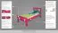 Einzelbett "Easy Premium Line" K8, Buche Vollholz massiv rosa lackiert - Liegefläche: 90 x 190 cm
