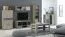 Vitrine Ciomas 02, Farbe: Sonoma Eiche / Grau - Abmessungen: 104 x 135 x 40 cm (H x B x T)