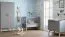 Babybett / Gitterbett Skady 05, Farbe: Grau / Eiche - Liegefläche: 60 x 120 cm (B x L)