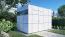 Gartenhaus Frankfurt 02, Anthrazit / Weiß - 19 mm Elementgartenhaus, Nutzfläche: 7,8 m²