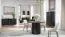 Kommode / Sideboard Annelin 10 in Schwarz, mit Dekorleisten, 81 x 150 x 40 cm, Soft Closing System, 5 cm lange Griffe aus Metall in Schwarzgold, 5 Fächer