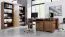 Schrank Mojokerto 22, Farbe: Walnuss / Schwarz - Abmessungen: 194 x 70 x 39 cm (H x B x T)