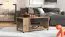 Modernes Wohnzimmer Komplett - Set B Zvesdara, 6-teilig, in Eiche Artisan / Schwarz, zwei Vitrinen, ein TV-Schrank, ein Wandregal, eine Kommode, ein Couchtisch, ABS-Kanten