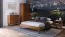 Schlafzimmer - Set I Engordany | 5-teilig | Farbe: Eiche Rustikal | Buche Vollholz massiv | lackiert | 2 Nachtkommode | 1 Doppelbett | 1 Kommode | 1 Kleiderschrank | hochwertige Verarbeitung