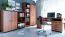 Regal Mojokerto 12, Farbe: Walnuss / Schwarz - Abmessungen: 194 x 55 x 39 cm (H x B x T)