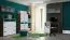 Jugendzimmer - Schrank Michael 01, Farbe: Eiche Braun / Grau / Blau - 138 x 45 x 34 cm (H x B x T)