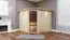 Sauna Anna 08, 68 mm Wandstärke - 245 x 210 x 202 cm (B x T x H)