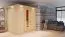 Sauna Giorgia 02, 68 mm Wandstärke - 210 x 165 x 202 cm (B x T x H)