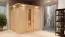 Sauna Martina 02, 68 mm Wandstärke - 210 x 184 x 202 cm (B x T x H)