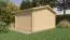 Gartenhaus Wiesentraum 07, Grundfläche 12 m², 44 mm Blockbohlenhaus, Naturbelassen, Satteldach, mit 1 Doppeltür und 1 Einzelfenster