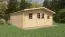 Gartenhaus Wiesenlust 05, 34 mm Blockbohlenhaus, Naturbelassen, Grundfläche 25 m², mit 1 Doppeltür und 2 Einzelfenstern, Satteldach