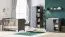 89 cm breiter Kleiderschrank mit 1 Tür | 2 Kleiderstangen | Farbe: Grau Abbildung