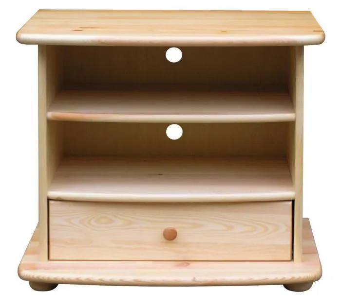 TV-Möbel TV-Schrank Massivholz Farbe: Natur 66x72x44 cm Abbildung
