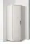 Eckkleiderschrank | Kaschmir | 1 Drehtür | 2 Kleiderstangen | 5 Fächer | Push-to-open Funktion | 43 x 38 x 185 cm | Hochwertig Verarbeitet | 2 Fußvarianten