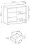 Kommode mit drei Schubladen Leeds 18, Farbe: Eiche Artisan - Abmessungen: 86 x 105 x 45 cm (H x B x T)
