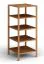 Regal | Massivholz | 4 Fächer | Eichenholz geölt | Farbe: Eiche | 43 x 43 x 100 cm | Seille 08