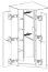 Eckkleiderschrank Sampont 02, Beige / Eiche hell, 195 x 95 x 95 cm, mit 10 Fächern und 2 Kleiderstangen, ABS-Kanten, stabil und langlebig