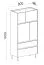 Eleganter Schrank Fricourt 05, Mintgrün / Eiche dunkel, 165 x 80 x 40 cm, mit 6 Fächern und 2 Schubladen, ABS-Kanten, exakte Konstruktion, langlebig