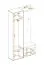 Helle Garderobe Sviland 09, Farbe: Eiche Wellington / Weiß - Abmessungen: 200 x 110 x 35 cm (H x B x T), mit vier Haken