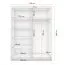 Schiebetürenschrank / Kleiderschrank | Spiegel | Schwarz / Weiß | Bucegi  30 | 200 x 150 x 61 cm | 2 Türen | Kleiderstange | 6 Fächer | eckig