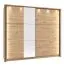 Breiter Kleiderschrank mit einer Spiegeltür Kule 11, Farbe: Eiche Artisan, zwei Kleiderstangen, 10 Fächer, Maße: 210 x 236,5 x 62,5 cm, ABS-Kanten
