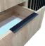 Kommode mit drei Schubladen Leeds 18, Farbe: Eiche Artisan - Abmessungen: 86 x 105 x 45 cm (H x B x T)