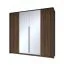 Kleiderschrank | Farbe: Eiche Dunin | 2 Spiegeltüren | inkl. LED-Beleuchtung | 223 x 60 x 210 cm | 2 Kleiderstangen | Soft-Close Funktion | 4 Fächer | 10 Fächer
