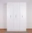 Drehtürenschrank / Kleiderschrank Muros 04, Farbe: Weiß - 222 x 150 x 52 cm (H x B x T)