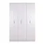 Drehtürenschrank / Kleiderschrank Muros 04, Farbe: Weiß - 222 x 150 x 52 cm (H x B x T)