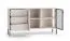 Sideboard | Kaschmir | inkl. LED-Beleuchtung | 3 Schubladen | Push-to-open Funktion | 160 x 40 x 86 cm | 4 Fächer | Kommode | 1 Glastür mit Aluminiumrahmen