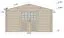 Gartenhaus Wiesentraum 08, Naturbelassen, 44 mm Blockbohlenhaus, Grundfläche 16 m², Satteldach, mit 1 Doppeltür und 1 Einzelfenster