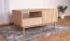 Zweiseitiger Couchtisch Acrab 06 mit 2 Schubladen, 53x 106 x 64, 2 Türen, 2 Kipptüren, Eiche Cremona, passend für Staubsaugroboter, geriffelte Fronten