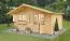 Gartenhaus LL16 - 34 mm Blockbohlenhaus, Grundfläche: 17,80 m², Satteldach
