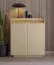 Kommode | Farbe: Kakao / Eiche Cremona | 2 Drehtüren | inkl. LED-Beleuchtung | 7 Fächer | 103 x 40 x 119 cm | Push-to-open Funktion | Highboard | ABS-Kanten